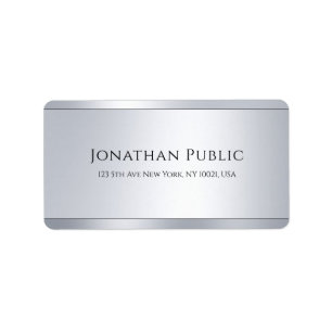 Étiquette Modèle professionnel glamour Silver moderne