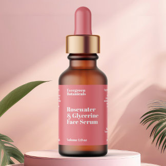 Étiquette Modern Dusty Rose Cosmetics Dropper Bottle Label