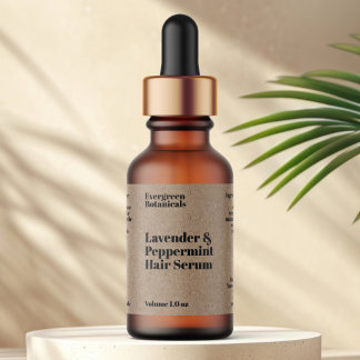 Étiquette Modern Kraft Paper Cosmetics Dropper Bottle Label