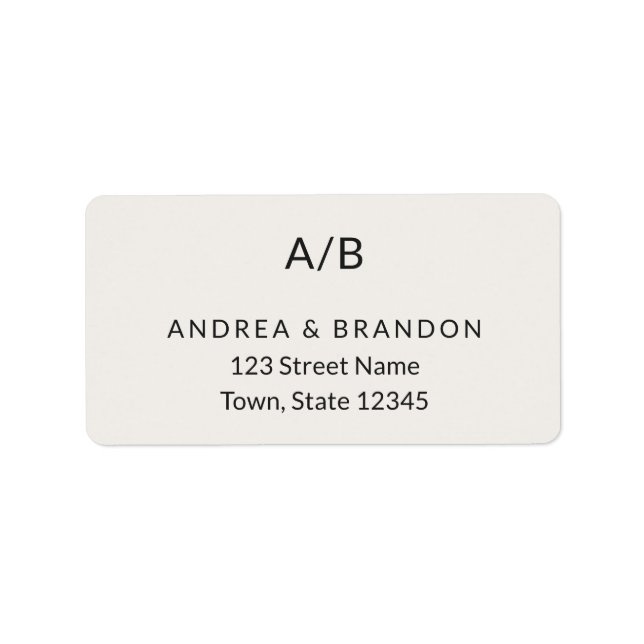 Étiquette Modern Minimal City Hall Return (Devant)