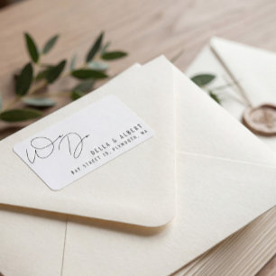 Étiquette Moderne calligraphique Nous faisons adresse de ret