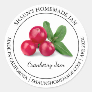 Étiquette moderne Cranberry Jam