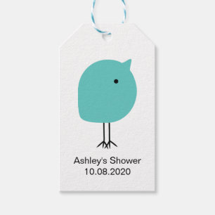 Étiquette moderne de baby shower de poussin de