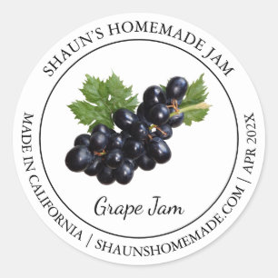 Étiquette moderne de confiture de raisin