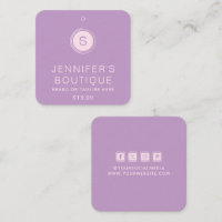 Étiquette Moderne de Marque de Luxe en Rose Lilas