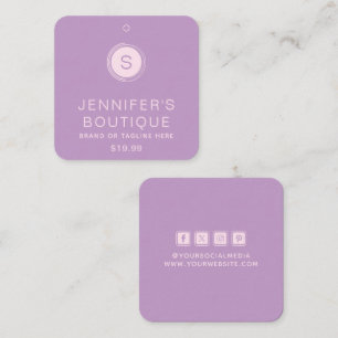 Étiquette Moderne de Marque de Luxe en Rose Lilas