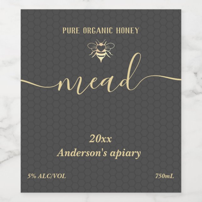 Étiquette moderne de vin de viande peigne (Étiquettes simples)
