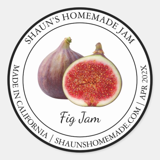Étiquette moderne Fig Jam (Devant)