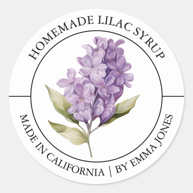 Étiquette moderne Lilac (Devant)