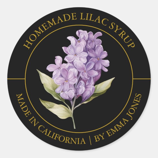 Étiquette moderne Lilac (Devant)