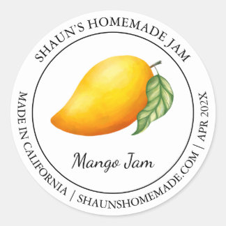 Étiquette moderne Mango Jam