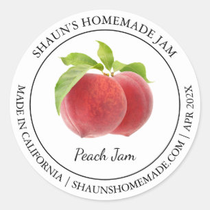 Étiquette moderne Peach Jam