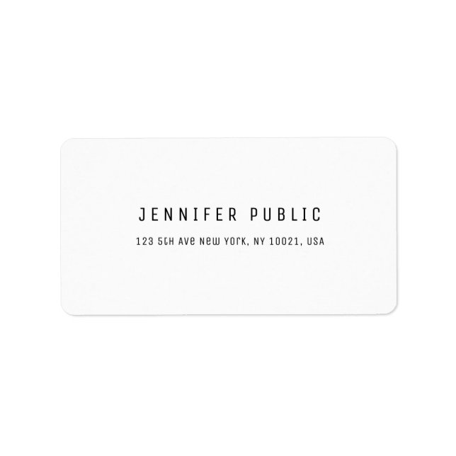 Étiquette Moderne tendance Simple Professionnel minimaliste (Devant)
