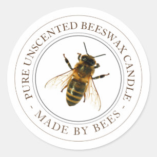 Étiquette modifiable de cire d'abeille réaliste