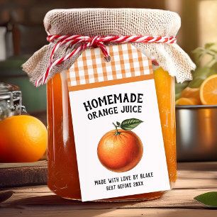 Étiquette modifiable de conserve de jus d'orange