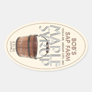 Étiquette modifiable du saut de sirop d'érable