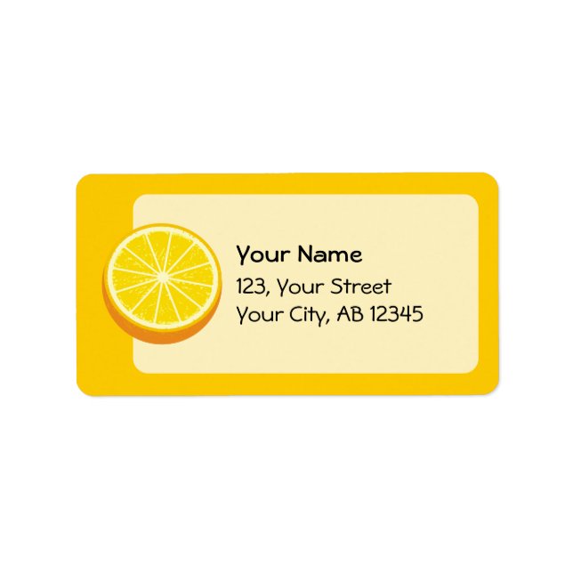 Étiquette Moitié orange (Devant)