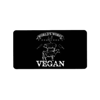 Étiquette Mondes les plus mauvais Vegan Viande BBQ poulet po