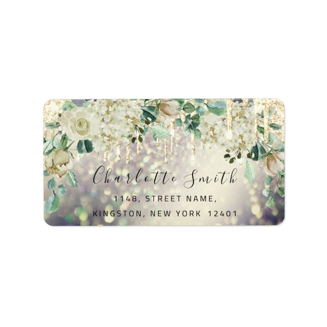 Étiquette Monnaie verte de la poupée Mariage RSVP Parties sc (Devant)