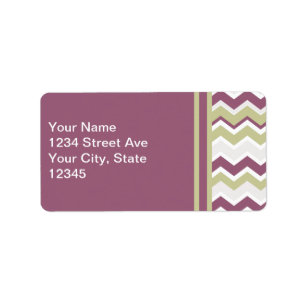 Étiquette Monogramme Chevron Brick