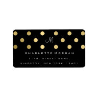 Monogramme Noir Points Or Cement Logo RSVP