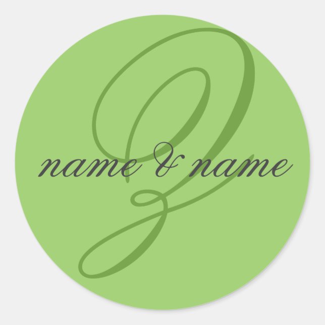 Étiquette monogramme Z (Devant)