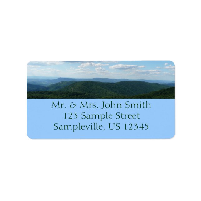 Étiquette Montagnes des Appalaches I Shenandoah (Devant)
