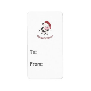 Étiquette Mooey Noël ! Étiquette-cadeau