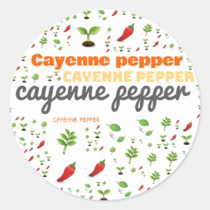Étiquette MOT HERBE - CAYENNE PEPPER