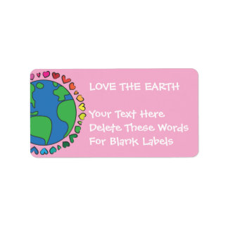 Étiquette Mother Earth Day Save The Planet Rainbow Heart