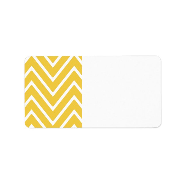 Étiquette Motif Chevron jaune 2 (Devant)
