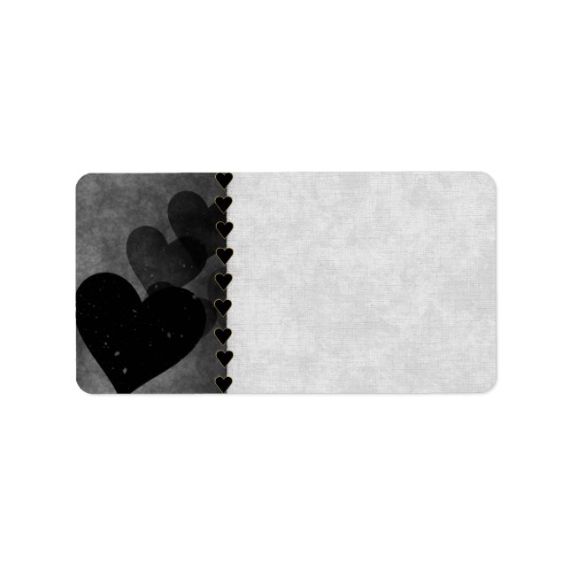 Étiquette Motif de Black Hearts (Devant)