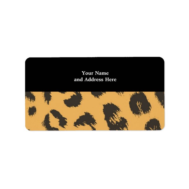 Étiquette Motif de fourrure Leopard (Devant)