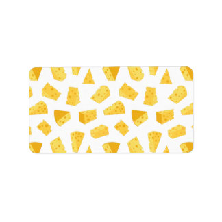 Étiquette Motif de fromage Imprimer l'adresse de retour