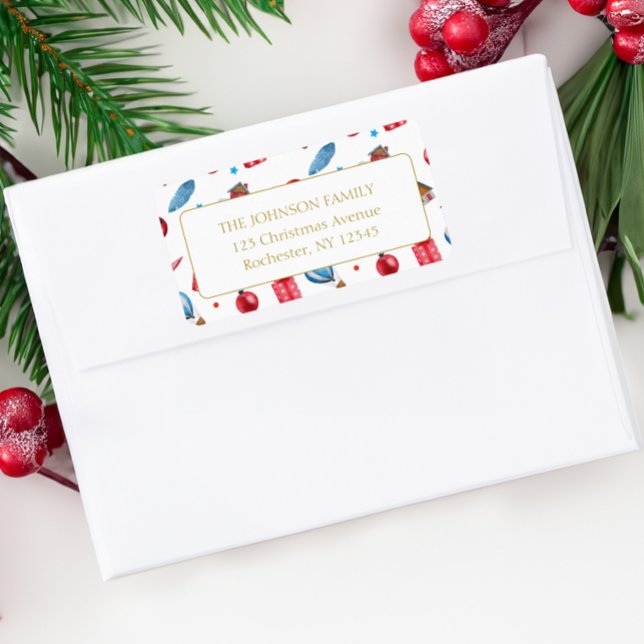 Étiquette Motif de Noël (Créateur téléchargé)