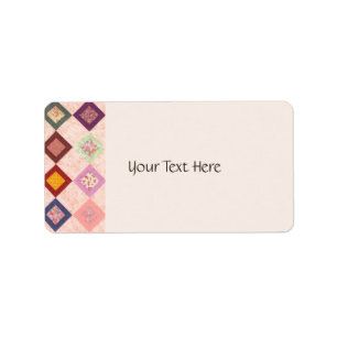 Étiquette Motif de tissus colorés