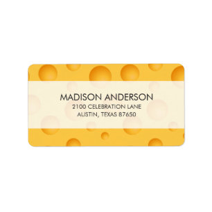 Étiquette Motif jaune de fromage