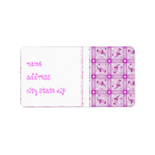 Étiquette Motif rose de plaid d'Axolotl