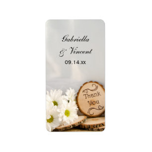 Étiquette Mots clés Rustic Daisy Woods Mariage Merci Favoris