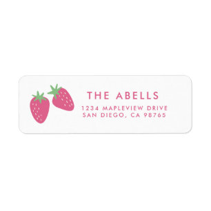 Étiquette mûre fraise