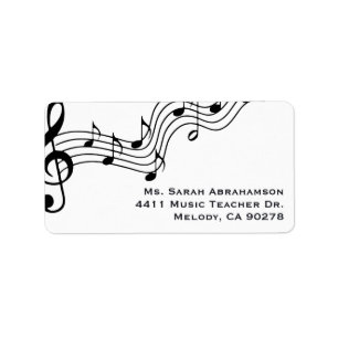 Étiquette Music Teachers Musician Return Address Label