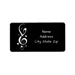 ÉTIQUETTE **MUSICAL NOTES** RETURN ADDRESS LABELS