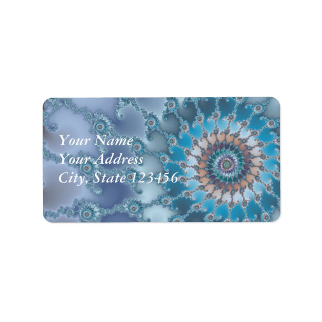 Étiquette Nautilus - Art fractal (Devant)