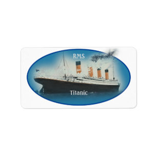 Étiquette Navire de ligne Titanic Maritime Blue Star