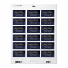 Navy et Faux Foil Adresse de retour