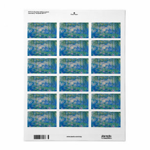 Étiquette Nénuphar, 1916-1919 par Claude Monet