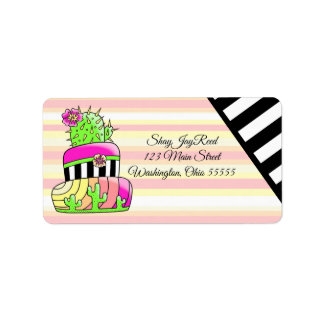 Étiquette Neon Cactus Return Address Label
