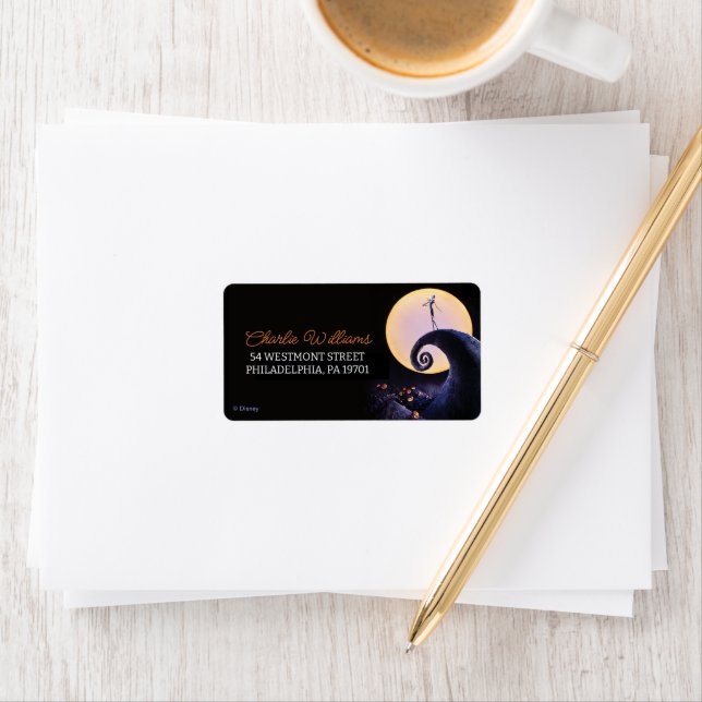 Étiquette Nightmare avant Noël fête d'anniversaire (En situation)