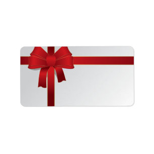 Étiquette Noël Red Bow