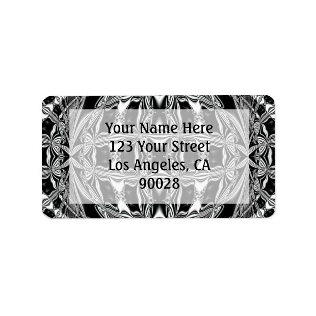 Étiquette noir et blanc (Devant)